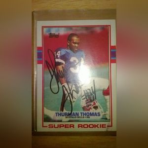 (Signed Bills) Tops football trading cards